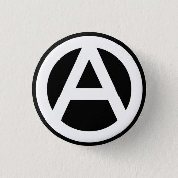 Anarchy Icon Classic (black Background) Button by andersARTshop at Zazzle