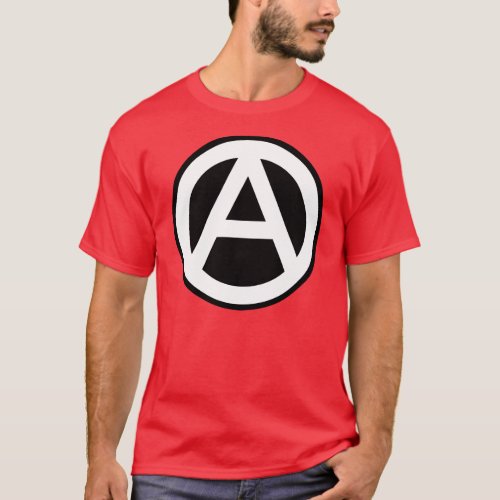 Anarchy icon Classic black background T_Shirt
