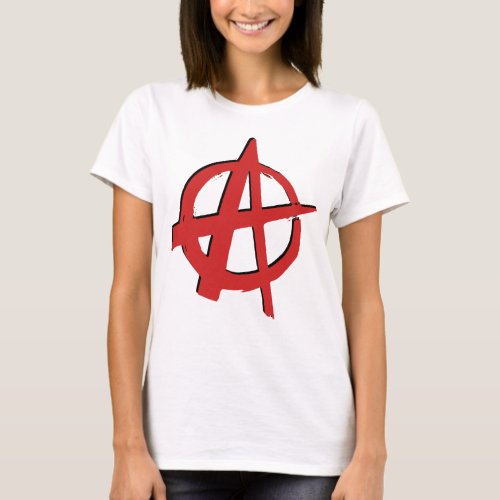 Anarchy Letter A Red Graffiti Street  T_Shirt