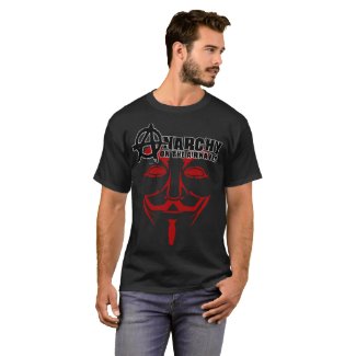 Anarchy on the airwaves (guy fawkes ) t-shirt