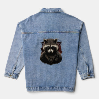 Anarchy Raccoon Political for Ancomm Liberal Class Denim Jacket