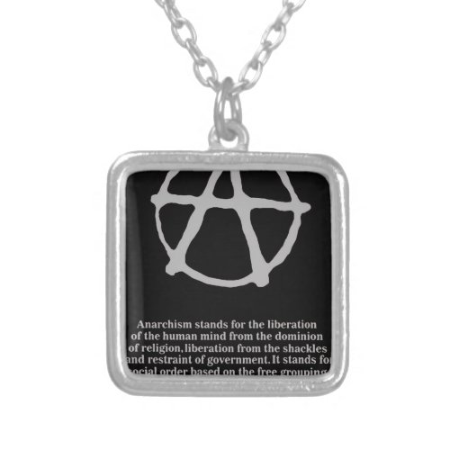 anarchy silver plated necklace