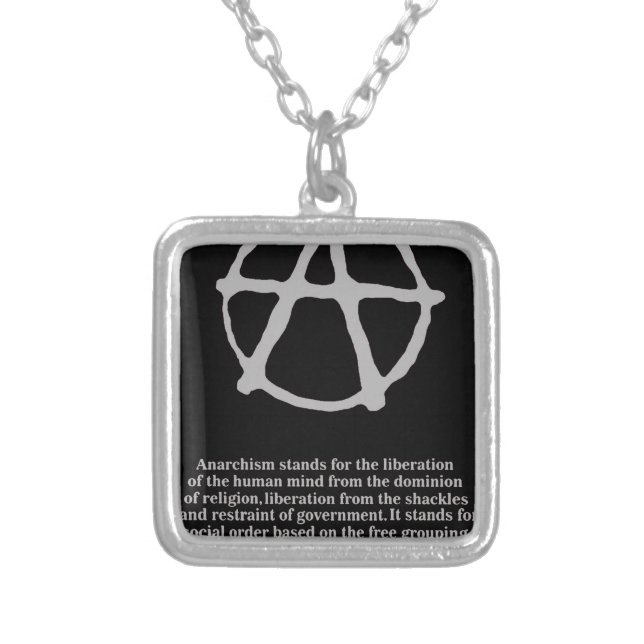 anarchy. silver plated necklace (Front)