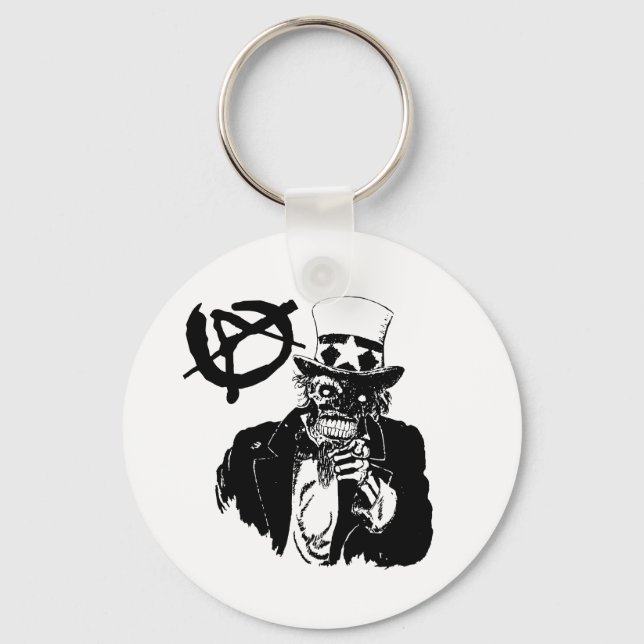 Anarchy Skull Keychain (Front)