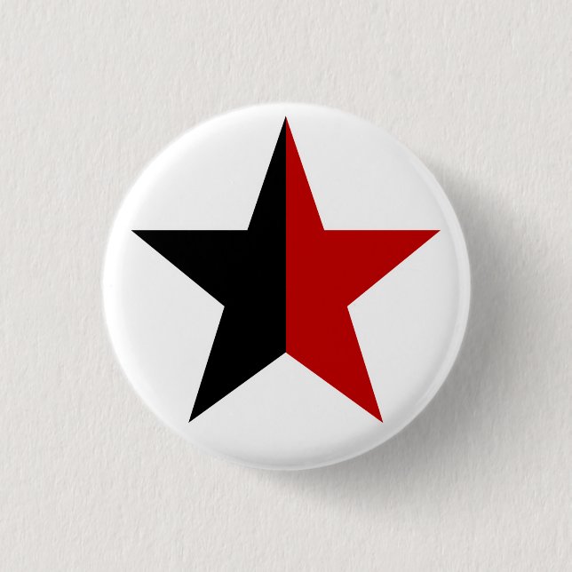 Anarchy Star Classic (black / red) Pinback Button (Front)