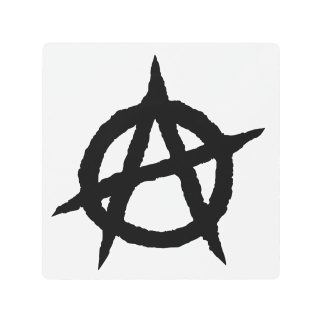 Anarchy symbol black punk music culture sign chaos (Front)