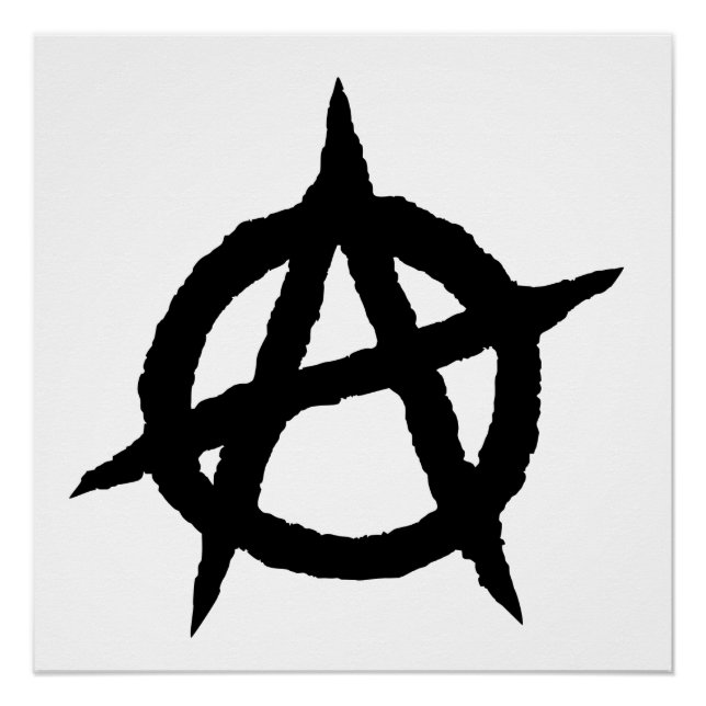 Anarchy symbol black punk music culture sign chaos (Front)