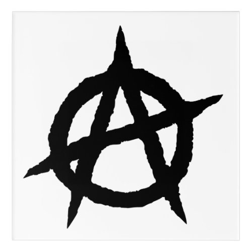 Anarchy symbol black punk music culture sign chaos acrylic print