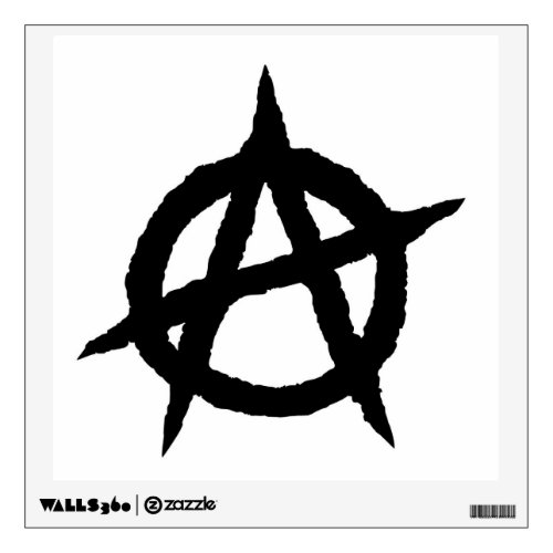 Anarchy symbol black punk music culture sign chaos wall decal