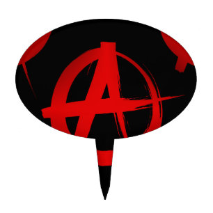 Anarchy symbol cake topper