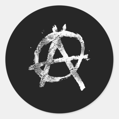 Anarchy Symbol Classic Round Sticker