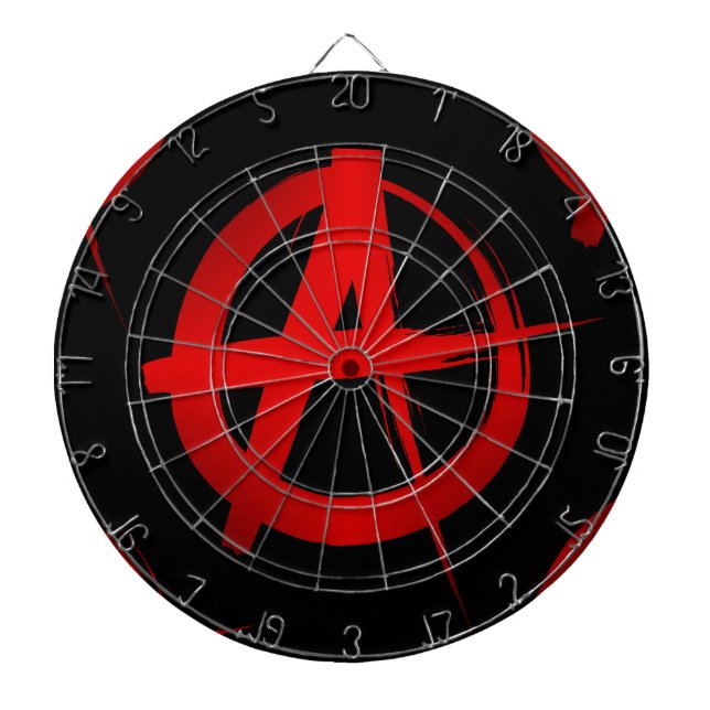 Anarchy symbol dart board (Front)