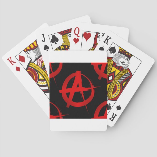 Anarchy symbol poker cards (Back)