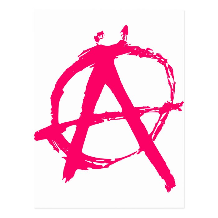 anarchy symbol postcard