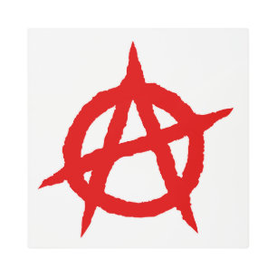 Anarchy symbol red punk music culture sign chaos p