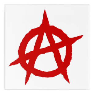 Anarchy symbol red punk music culture sign chaos p acrylic print