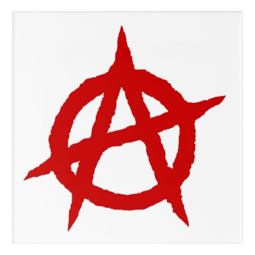Anarchy symbol red punk music culture sign chaos p acrylic print