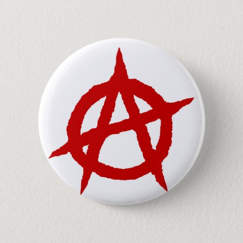 Anarchy symbol red punk music culture sign chaos p pinback button