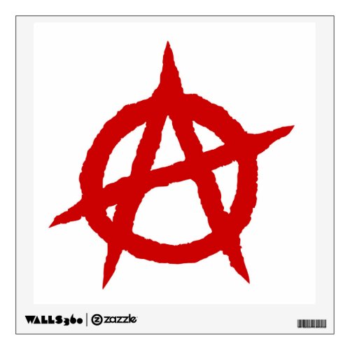 Anarchy symbol red punk music culture sign chaos p wall decal