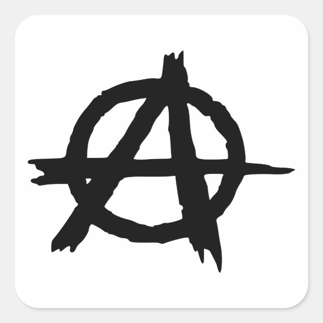 Anarchy Symbol Square Sticker (Front)