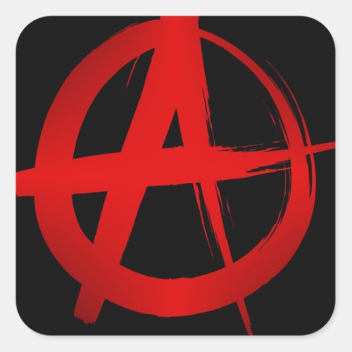 Anarchy symbol square sticker