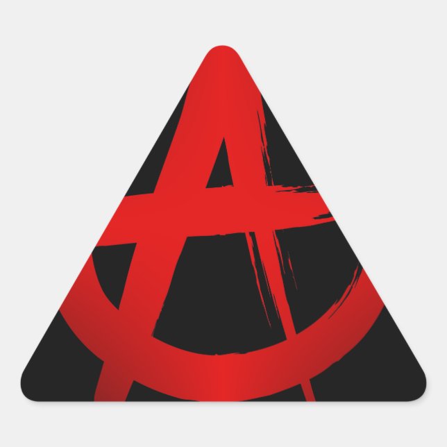 Anarchy symbol triangle sticker (Front)