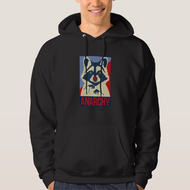 Anarchy Trash Panda Raccoon   Animal Design Hoodie (Front)