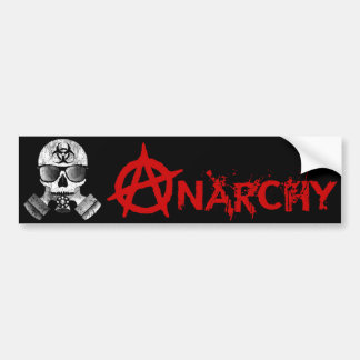 Anarchy with Skull & Gas Mask bumper sticker