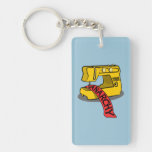 Anarchy Yellow Sewing Machine Keychain
