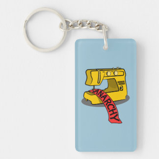 Anarchy Yellow Sewing Machine Keychain
