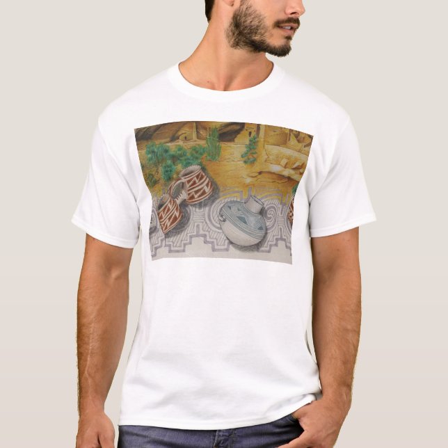 Anasazi Pottery of Native Americans T-Shirt (Front)