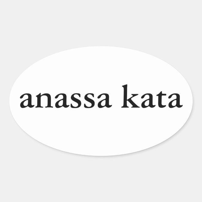 anassa kata oval sticker (Front)