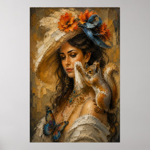 Anastasia A Gentle Friend – Emotional Oil Painting Poster