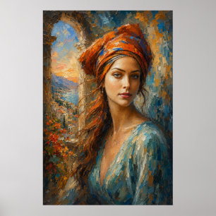 Anastasia Amber Muse – Mediterranean Impasto Portr Poster