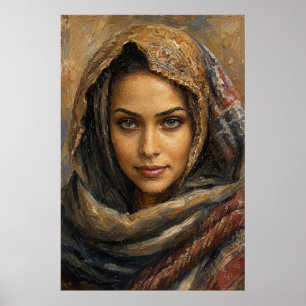 Anastasia Headscarf Portrait Poster