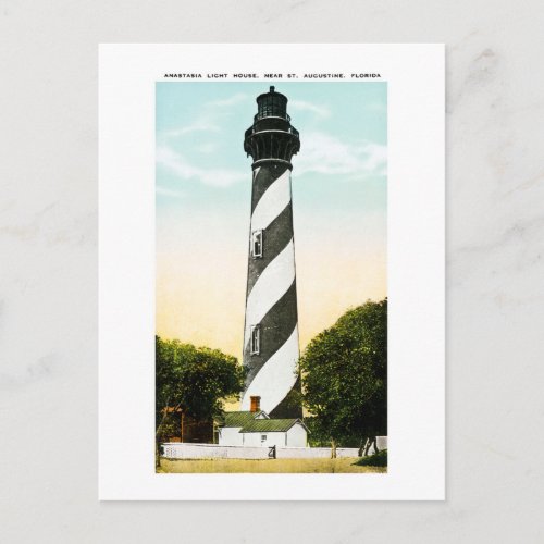 Anastasia Lighthouse Near St Augustine Florida P Postcard