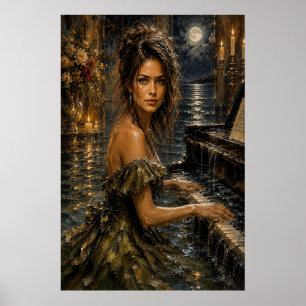 Anastasia Nocturne of Tears – Emotional Oil Painti Poster