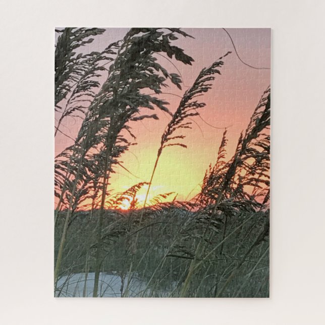 Anastasia Sea Oat Sunset in Florida Jigsaw Puzzle (Vertical)
