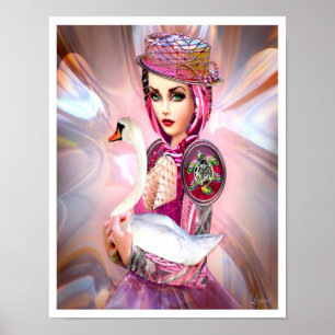 Anatidae Cyborg and Swan Poster