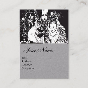 ANATOLIAN GIRLS Drawing Black White Grey Paper Business Card