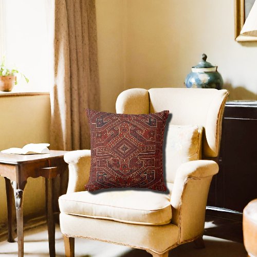 Anatolian rug _  geometric  tribal pattern throw pillow