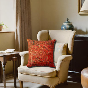 Anatolian rug - tribal pattern no2 throw pillow