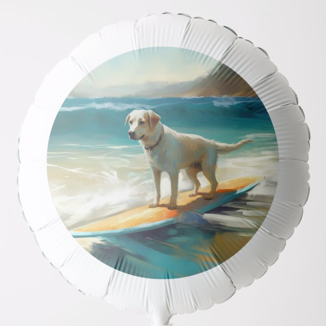 Anatolian Shepherd Beach Surfing Painting  Balloon (Front)