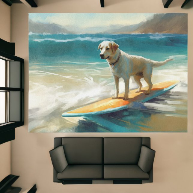 Anatolian Shepherd Beach Surfing Painting Rug (Insitu (Indoor 1))
