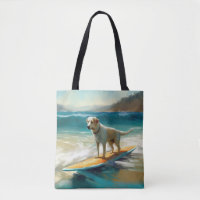 Anatolian Shepherd Beach Surfing Painting