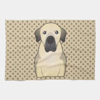 Anatolian Shepherd Cartoon Portrait Kitchen Towel
