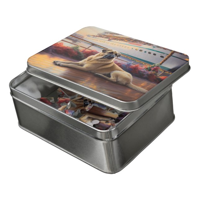 Anatolian Shepherd Christmas Cruise: Pawsome  Jigsaw Puzzle (Lid Open)