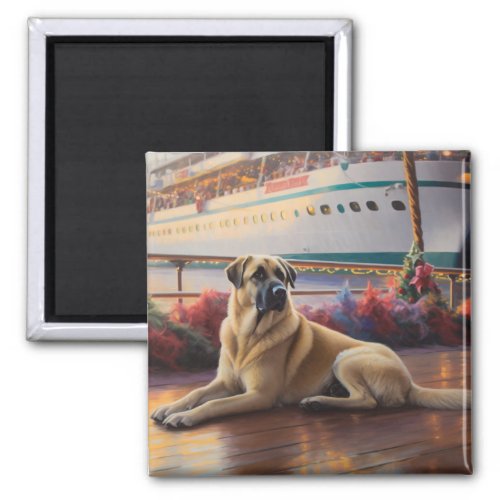 Anatolian Shepherd Christmas Cruise Pawsome  Magnet