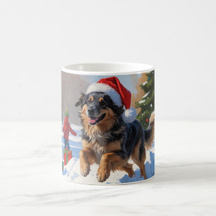 Anatolian Shepherd Christmas Festive Snow Coffee Mug