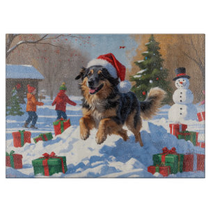 Anatolian Shepherd Christmas Festive Snow Cutting Board